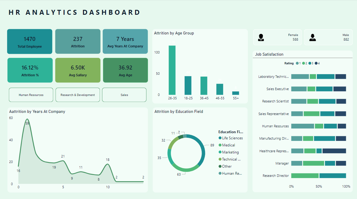 Advanced HR Analytics Dashboard: screenshot 2